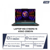 Laptop MSI Cyborg 15 A13UC-2082VN Core i7-13620H/ 16GB/ 512GB SSD/ RTX 3050/ 15.6 Inch FHD/ Win 11/ Đen