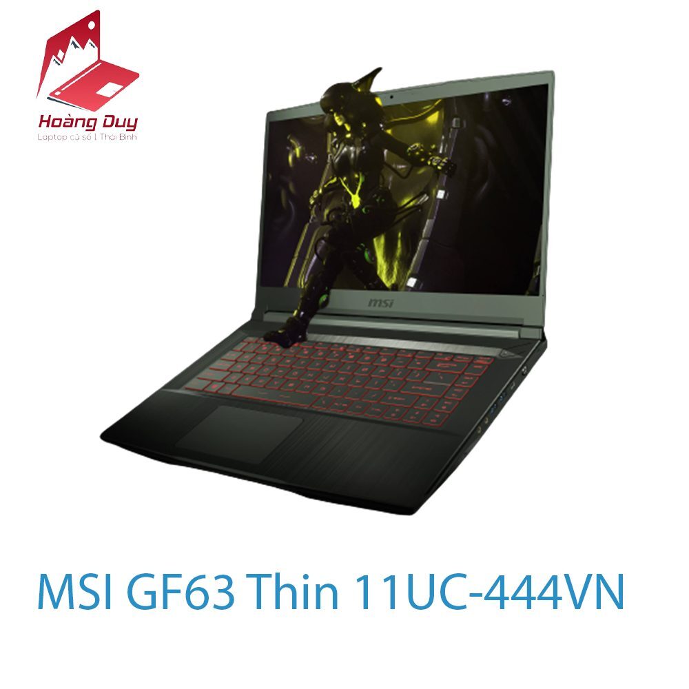 Laptop MSI Gaming GF63 Thin 11UC-444VN - Intel Core i5-11400H, 8GB RAM, SSD 512GB, Nvidia GeForce RTX 3050 4GB GDDR6, 15.6 inch