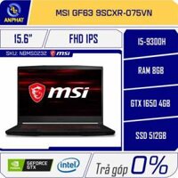 Laptop MSI GF63 9SCXR 075VN Black
