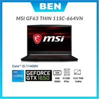 Laptop MSI GF63 Thin 11SC-664VN (Core™ i5-11400H + GTX1650 Max Q 4GB)