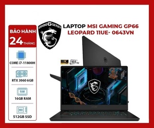 Laptop MSI GP66 Leopard 11UE 643VN - Intel Core i7-11800H, 16GB RAM, SSD 1TB, Nvidia GeForce RTX 3060 6GB GDDR6, 15.6 inch