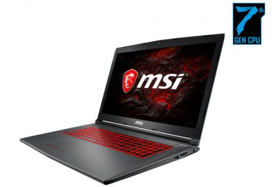 Laptop MSI GV62 7RD 1882XVN - Intel Core i7-7700HQ, 8GB RAM, 1TB HDD, NVIDIA GeForce GTX 1050 4GB, 15.6 inch