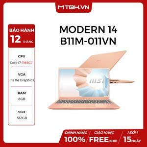 Laptop MSI Modern 14 B11M-011VN - Intel Core I7, Ram 8GB DDR4, 512GB SSD, 14 inch