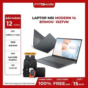 Laptop MSI Modern 14 B11MOU 1027VN - Intel Core i3-1115G4, RAM 8GB, SSD 256GB, Intel UHD Graphics, 14.0 inch