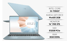 Laptop MSI GF63 Thin 10SCXR 074VN - Intel Core i7-10750H, 8GB RAM, SSD 512GB, Nvidia GeForce GTX1650 4GB GDDR6 + Intel UHD Graphics 630, 15.6 inch
