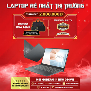 Laptop MSI Modern 14 B5M 014VN - AMD Ryzen 5-5500U , 8GB RAM, SSD 512GB, AMD Radeon Graphics, 14 inch
