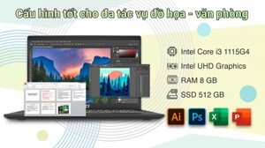 Laptop MSI Modern 14 C11M 011VN - Intel Core i3-1115G4, 8GB RAM, SSD 512GB, Intel UHD Graphics, 14 inch