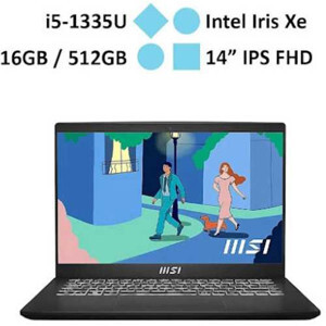 Laptop MSI Modern 14 C13M 608VN - Intel Core i5-1335U, 16GB RAM, SSD 512GB, Intel Iris Xe Graphics, 14 inch