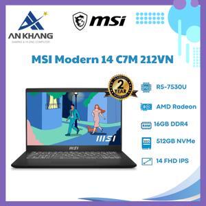 Laptop MSI Modern 14 C7M 212VN - AMD Ryzen 5-7530U, 16GB RAM, SSD 512GB, AMD Radeon Graphics, 14 inch