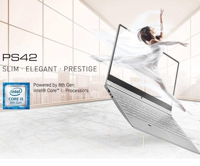 Laptop MSI PS42 8M-288VN - Intel core i5, 8GB RAM, SSD 256GB, Intel UHD Graphics 620, 14 inch