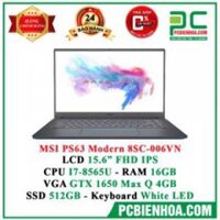 Laptop MSI PS63 8SC-006VN