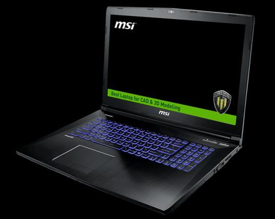Laptop MSI Workstation WE72 7RJ - Intel core i7, 16GB RAM, SSD 128GB + HDD 1TB, Nvidia Quadro M2200 with 4GB GDDR5, 17.3 inch