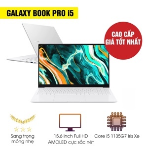Laptop Samsung Galaxy Book Pro 15 - Intel Core i5-1135G7, RAM 8GB, SSD 256GB, Intel Iris Xe Graphics, 15.6 inch