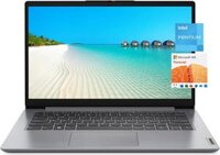 Laptop siêu nhẹ Lenovo Ideapad 1i mới nhất năm 2023, màn hình 14 HD, Intel Pentium N5030 4 nhân (vượt trội hơn N4020), 4GB RAM, 128GB lưu trữ, loa stereo, thời lượng pin trên 10 giờ, WiFi, cổng USB-A&amp;C, tặng 1 năm Microsoft 365, cài đặt Win11 S.