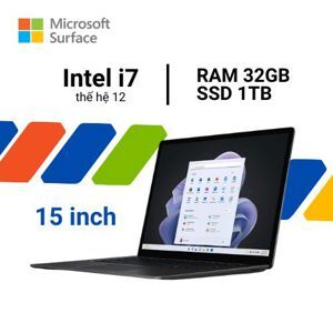 Laptop Surface Laptop 5 - Intel Core i7-1255U, 32GB RAM, SSD 1TB, Intel Iris Xe Graphics, 15 inch