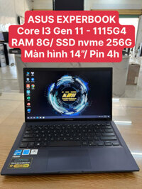 LAPTOP THANH LÝ | ASUS EXPERBOOK Core i3 GEN 11 – 1115G4 | RAM DDR4 8G | SSD nvme 256 | Màn LED 14″ | BẢO HÀNH 3 THÁNG