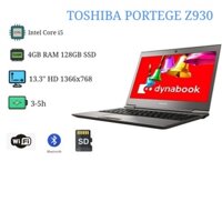 Laptop Toshiba PORTEGE Z930 Core i5-3317U/3427U 4GB RAM 128GB SSD likenew 98-99% hàng nội địa Nhật siêu mỏng nhẹ