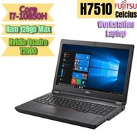 Laptop Workstation Fujitsu Celsius H7510 Core i7-10850H, 64gb Ram, 512gb SSD NVME + 1TB HDD, vga Nvidia Quadro T1000, màn 15.6” FHD nhập khẩu Nhật Bản