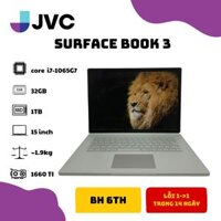 LAPTOP xách tay giá rẻ SURFACE BOOK 3 Core i7-1065G7 RAM 32GB SSD 1TB CARD 1660 TI