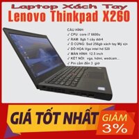 Laptop xách tay Lenovo Thinkpad X260 | Core i7 6600u | Ram 8gb | Ssd 256gb - Bảo hành trong 3 tháng