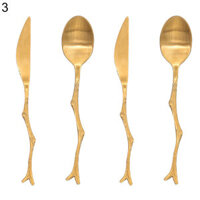 Laputa 1 Bộ Dụng Cụ Khuấy Đồ Uống Muỗng Cà Phê Hình Nhánh Sáng Tạo Kim Loại Ứng Dụng Rộng Rãi Gia Công Tinh Tế Cho Nhà Bếp Muỗng Khuấy Chống Gỉ