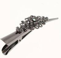 Large Alligator Hair Clips for Women Strong Hair Clamp Grips for Thick Hair - Black
