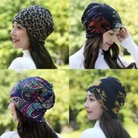 Large Hat Double Layer Warm Neck Collar Multifunctional Knitted Hat Scarf Twist F2B2