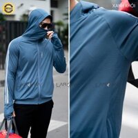 LAROMA Áo chống nắng nam 1 lớp UPF50  Làm mát  Vải thơm  Kháng khuẩn - Xanh khói - L 58-67kg