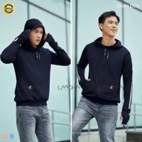 LAROMA Áo chống nắng nam 1 lớp UPF50  Làm mát  Vải thơm  Kháng khuẩn - Xanh đen - L 58-67kg