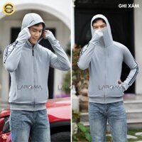 LAROMA Áo chống nắng nam 1 lớp UPF50  Làm mát  Vải thơm  Kháng khuẩn - Ghi xám - XXL 75-85kg