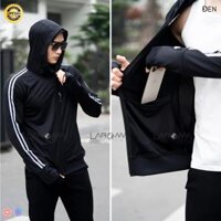 LAROMA Áo chống nắng nam 1 lớp UPF50  Làm mát  Vải thơm  Kháng khuẩn - MÀU ĐEN - M 50-58kg