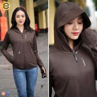 LAROMA Áo chống nắng nữ 1 lớp UPF50  Làm mát  Vải thơm  Kháng khuẩn - nâu - M 38-47kg