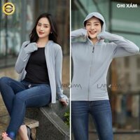 LAROMA Áo chống nắng nữ 1 lớp UPF50  Làm mát  Vải thơm  Kháng khuẩn - Ghi xám - M 38-47kg