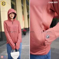 LAROMA Áo chống nắng nữ 1 lớp UPF50  Làm mát  Vải thơm  Kháng khuẩn - Cam đất - M 38-47kg