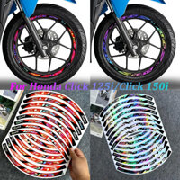 Laser Cầu Vồng Xe Máy Vành Dán Xe Tay Ga Bánh Xe Trung Tâm Sọc Băng Decal Phụ Kiện Cho Xe Honda CLICK 125 125i CLICK150i 150