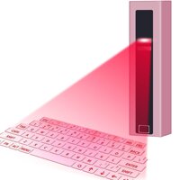 Laser Projection Keyboard - Portable Virtual Projection Keyboard for Smart Phone PC Tablet Laptop, Two Connection Methods, Built-in Voice Broadcast...