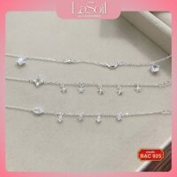 LASOIL - Lắc tay bạc 925 Moon Star, vòng tay mặt trăng ngôi sao xích mảnh, thời trang, trang sức nữ