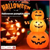 【lasonas】 120cm Quả bí ngô Halloween Đồ chơi bơm hơi trang trí ngoài trời bằng nhựa PVC có đèn LED Đạo cụ sân nhà kinh dị trong bữa tiệc Halloween
