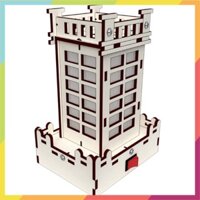 Lâu đài lắp ráp đèn nhấp nháy DIY WOOD STEAM -  SPACE OBSERVATORY Hanrui Offical 🔝🔝