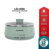 Lẩu điện 4L Sunhouse SHD4543 - 1300W, 2 mức nhiệt - Inox 304 cao cấp - Tự ngắt khi quá tải