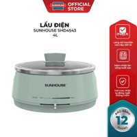 Lẩu điện 4L Sunhouse SHD4543 - 1300W, 2 mức nhiệt - Inox 304 cao cấp - Tự ngắt khi quá tải
