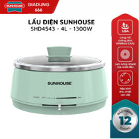 Lẩu điện 4L Sunhouse SHD4543, lòng nồi Inox 304 cao cấp siêu bền .