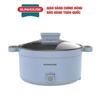 Lẩu điện Sunhouse SHD4528, Công suất 1200W, Dung tích 3.5 lít, Lòng nồi inox phủ chống dính cao cấp, Bảo hành 12 tháng
