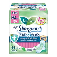 Laurier Băng Vệ Sinh Laurier Super Slim Guard Chongày Nhiều Kháng Khuẩn Siêu Mỏng 1mm 14 Miếng