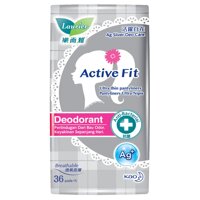 Laurier Băng Vệ Sinh Laurier Active Fit Ag+ Miếng Lót Hàng Ngày Khử Mùi Kháng Khuẩn 36 Miếng