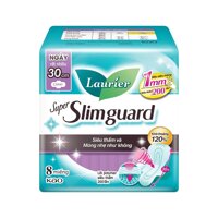 Laurier Băng Vệ Sinh Laurier Super Slimguard Siêu Mỏng Cánh 1mm Bảo Vệ Ngày 30cm 8 Miếng