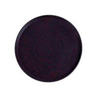 Lava - Round Flat Plate 18cm - Dĩa tròn vành đứng 18cm đen phun hạt đỏ