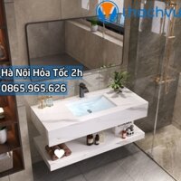 Lavabo bàn đá, chậu rửa mặt âm bàn kích thước 80x50 chống xước