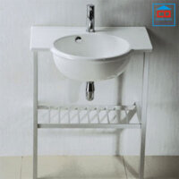 Lavabo Caesar LF5304 + Chân nhôm AS004