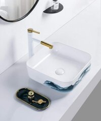 LAVABO - CHẬU RỬA MẶT ĐẶT BÀN ĐÁ GỐM SỨ MỸ THUẬT
